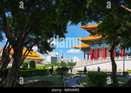 Die nationalen Taiwan Demokratie Memorial Hall Park (Nationale Chiang Kai-shek Memorial Hall). Taipei, Taiwan. Stockfoto