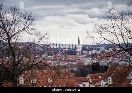 Stadt Graz Blick vom Schlossberg Stockfoto