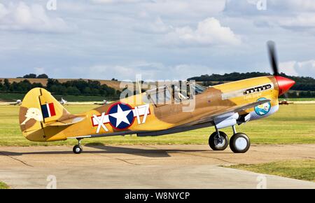 Curtiss-Wright Warhawk P40 F (G-CGZP) Am 2019 Flying Legends Airshow Stockfoto