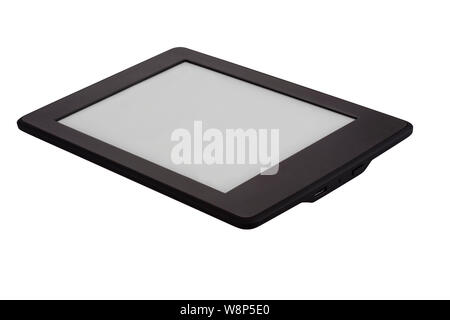 E-Book Device auf weißem Hintergrund Stockfoto