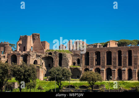 Tempel des Apollo Palatinus auf Palatin Hügel des antiken Rom und Circus Maximus Stockfoto