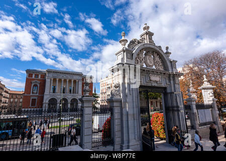 Puerta de Felipe IV, Parque del Buen Retiro, Madrid, Spanien Stockfoto