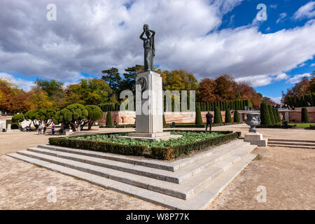 Jacinto Benavente Denkmal von Victorio Macho, Parque del Buen Retiro, Madrid, Spanien Stockfoto