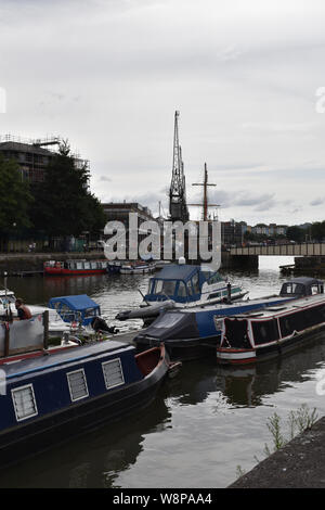 Die Schwimmenden Hafen, Bristol, Großbritannien Stockfoto