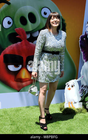 Los Angeles, Kalifornien, USA, 10. August 2019 Schauspielerin Rachel Bloom besucht Columbia Pictures präsentiert die Weltpremiere von "Angry Birds 2 Film' am 10. August 2019 im Regency Dorf Theater in Los Angeles, Kalifornien, USA. Foto von Barry King/Alamy leben Nachrichten Stockfoto