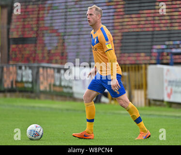 Mansfields Stadt Neal Bischof: Bild Steve Flynn/AHPIX LTD, Fußball, Sky Bet Liga Zwei, Mansfield Town v Morecambe, ein Anruf Stadion, Mansfield, Großbritannien Stockfoto