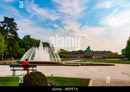 Schönen Park vor dem Kurhaus in Bad Oeynhausen, Deutschland Stockfoto