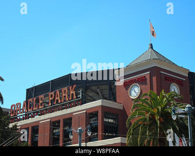 Oracle Park Stadium, Heimstadion der San Francisco Giants professionellen Baseball Team, Kalifornien Stockfoto