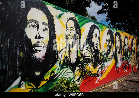 Fühlen sie den Reggae Vibes in Jamaika! Das Land von Bob Marley Stockfoto