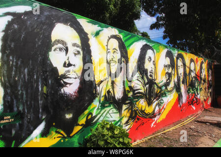 Fühlen sie den Reggae Vibes in Jamaika! Das Land von Bob Marley Stockfoto