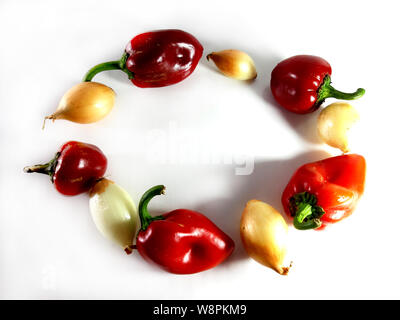 Rote Paprika süss, Foto. Nützliches Produkt, eine Anlage für Lebensmittel. Stockfoto