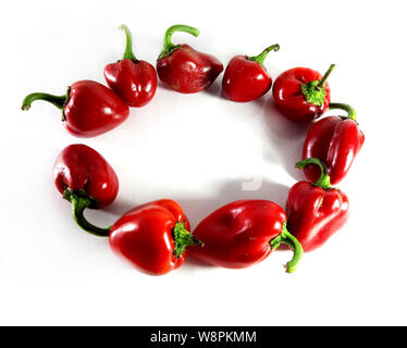 Rote Paprika süss, Foto. Nützliches Produkt, eine Anlage für Lebensmittel. Stockfoto