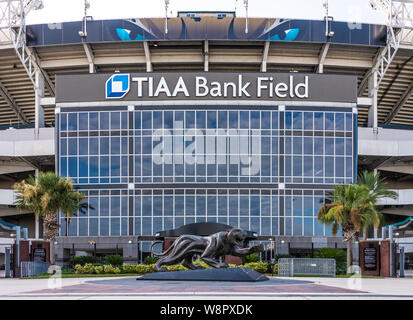 TIAA Bank Feld in Jacksonville, Florida ist die Heimat des NFL Jacksonville Jaguars und ist Gastgeber für das NCAA Gator Bowl und Florida - Georgia Spiel. Stockfoto