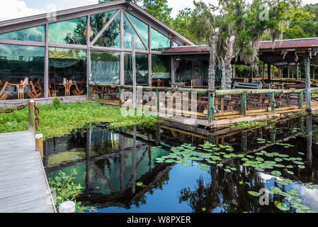 Clark's Fish Camp bietet ein einzigartiges kulinarisches Erlebnis auf Julington Creek in Jacksonville, FL mit dem größten privaten taxidermy Sammlung in den USA. Stockfoto