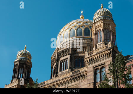 Berlin, Deutschland - August 2019: Sehenswürdigkeiten in Berlin - Neue Synagoge (Neue Synagoge) in Berlin, Deutschland Stockfoto