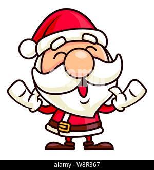 Frohe Weihnachten. Cartoon Cute Santa Claus Weihnachten Charakter. - Vector Maskottchen Stock Vektor