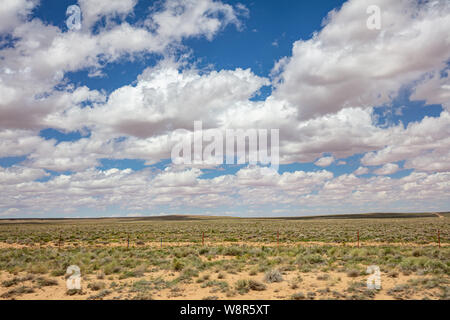 Wüstenlandschaft, US. Blauer Himmel mit Wolken in einem Frühling Stockfoto
