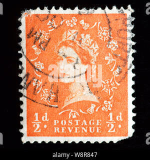 Großbritannien Briefmarke - Königin Elizabeth II - Predecimal Wilding Stockfoto