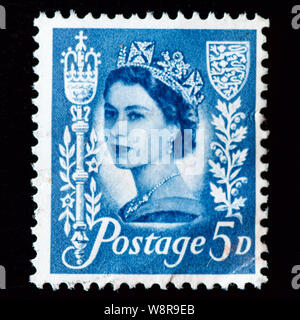 Großbritannien Briefmarke - Königin Elizabeth II - Dorothy Wilding Portrait Stockfoto