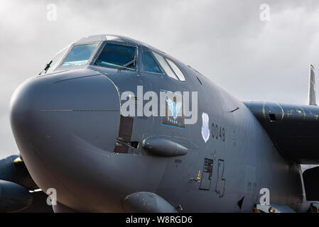 Eine Boeing B-52 Stratofortress strategischer Bomber Flugzeug der United States Air Force in Fairford, Vereinigtes Königreich. Stockfoto