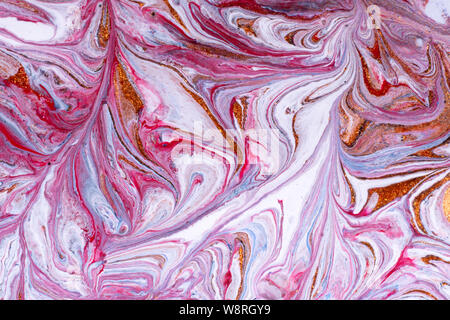 Bunte Acryl blasen. Abstrakte Tinte Design Template gemischt Textur Hintergrund. Flüssig Farbe Hintergrund. Tapeten Muster. Öl Poster. Design templat Stockfoto