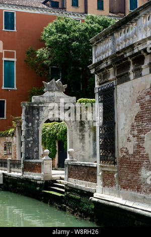 Venedig typischen Kanal Blick. Venetien, Nordostitalien, Europa, EU. Stockfoto