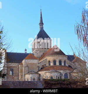 Die Basilika von Fleury Abtei Saint Benoit Sur Loire, Frankreich Stockfoto