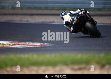 Die meisten, Tschechien. 11 Aug, 2019. Motorsport: Tschechische Republik, Autodrom Most, Beiwagen, Internationale Deutsche Motorrad Meisterschaft Credit: Daniel Schäfer/dpa-Zentralbild/ZB/dpa/Alamy leben Nachrichten Stockfoto