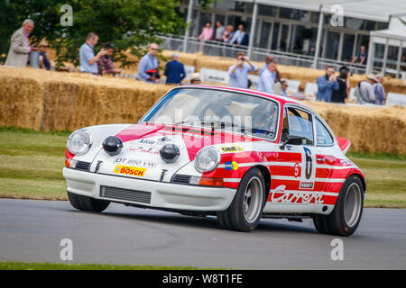 1972 Porsche 911 Carrera RSR racer am 2019 Goodwood Festival der Geschwindigkeit, Sussex, UK Stockfoto