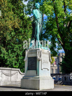 Straßburg, Johann Wolfgang Goethe Statue des Bildhauers Ernst Waegener 1904, Neustadt, Elsass, Frankreich, Europa, Stockfoto