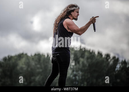 Ross The Boss live auf der Bühne beim BLOODSTOCK Open Air Festival, UK, 11 August, 2019. Stockfoto