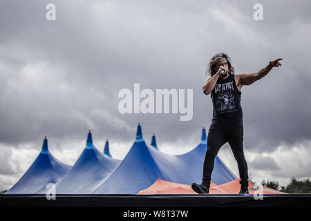 Ross The Boss live auf der Bühne beim BLOODSTOCK Open Air Festival, UK, 11 August, 2019. Stockfoto