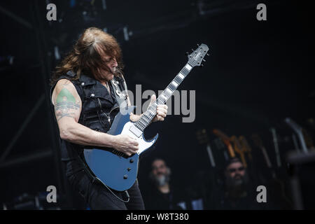 Ross The Boss live auf der Bühne beim BLOODSTOCK Open Air Festival, UK, 11 August, 2019. Stockfoto