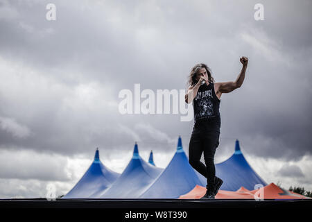 Ross The Boss live auf der Bühne beim BLOODSTOCK Open Air Festival, UK, 11 August, 2019. Stockfoto