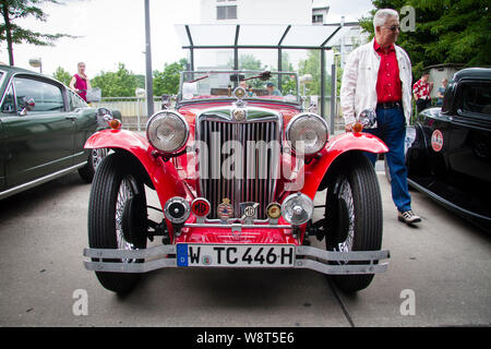 Ein MG TC aus den 1940er Jahren, Deutschland.ein MG TC aus den 1940er Jahren, Deutschland. Stockfoto