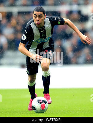 Newcastle United Miguel Almiron in Aktion während der Premier League Match im St James' Park, Newcastle. Stockfoto