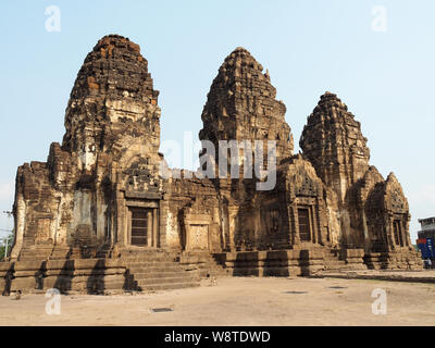 Phra Prang Sam Yot Khmer Tempel, Lopburi, Thailand, Asien Stockfoto