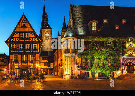 Marktplatz von Quedlinburg Stockfoto