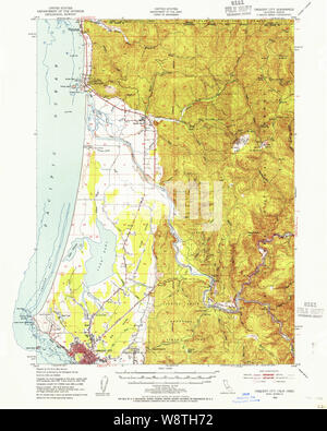 USGS Topo Karte Kalifornien Crescent City 297233 1952 62.500 Wiederherstellung Stockfoto