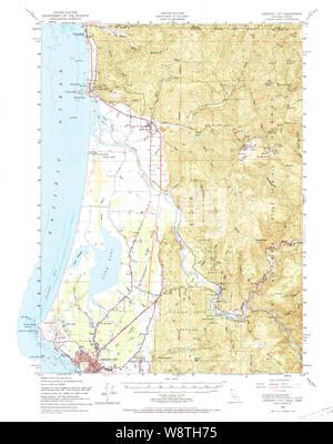 USGS Topo Karte Kalifornien Crescent City 297234 1952 62.500 Wiederherstellung Stockfoto