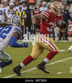 August 10, 2019, Santa Clara, Kalifornien, USA: San Francisco 49ers cornerback Tim Harris (35) am Samstag, 10. August 2019, in Levis Stadion in Santa Clara, Kalifornien. Die 49ers besiegten die Cowboys 17-9 in einem preseason Spiel. (Bild: © Al Golub/ZUMA Draht) Stockfoto