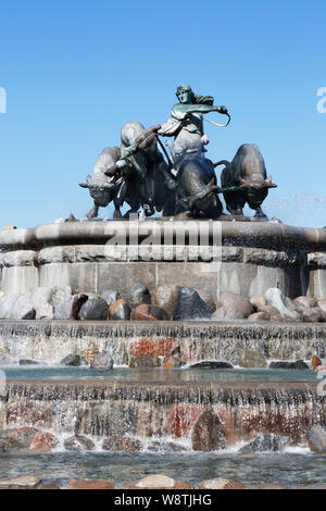 Die Gefion Fountain, auf dem Harbourfront, Kopenhagen Dänemark Skandinavien Stockfoto