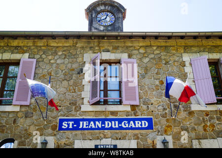Cevennen Bahnhof Bahnhof Saint-Jean du Gard, Gard, Frankreich Stockfoto