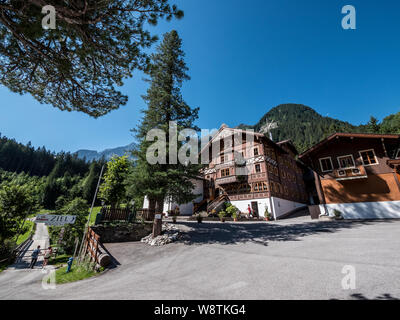Breitlahner Mountain Hotel beim Weiler Breitlahner in den Zillertaler Alpen in der Nähe des Resorts von Mayrhofen im österreichischen Tirol Stockfoto