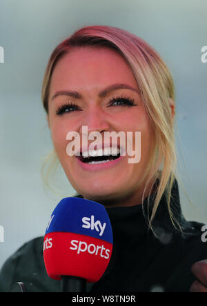 Newcastle, UK. 11. August 2019. Laura Woods, Sky Sports Presenter, 2019 Credit: Allstar Bildarchiv/Alamy Live News Credit: Allstar Bildarchiv/Alamy leben Nachrichten Stockfoto