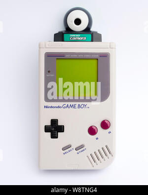 Nintendo Game Boy mit Kamera-Modul Stockfoto