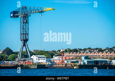 Pendennis Werft und Hafen von Falmouth, Cornwall, England, Großbritannien. Stockfoto