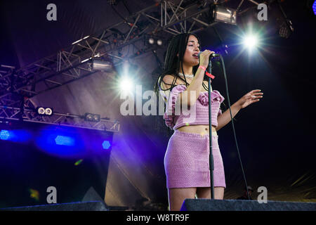 Victoria Park, Bethnal Green, London, UK, 16. Juli 2016, Jorja Smith auf der Bühne zu Lovebox 2016, London. Credit: Richard Soans/Alamy Live Stockfoto