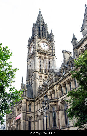 Clock Tower, Manchester Town Hall, Albert Square, Manchester, Greater Manchester, England, Vereinigtes Königreich Stockfoto