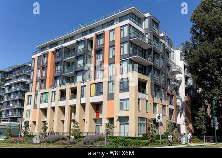 Neuen mehrstöckigen Wohnhaus in Kitsilano, Vancouver, BC, Kanada Stockfoto